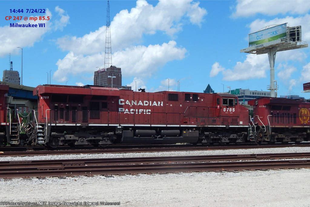 247 creeps thru the intermodal station